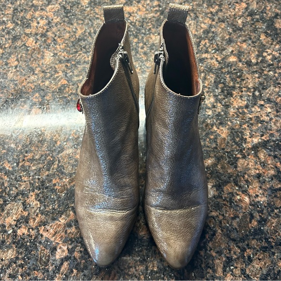 Hispanitas Guinivere Brown Leather Chelsea Ankle Boots Almond Toe - Picture 4 of 10